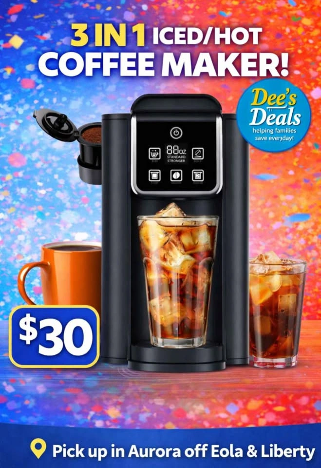 3 in 1 Iced coffee maker BRAND NEW IN BOX ONLY $30 - photo 3