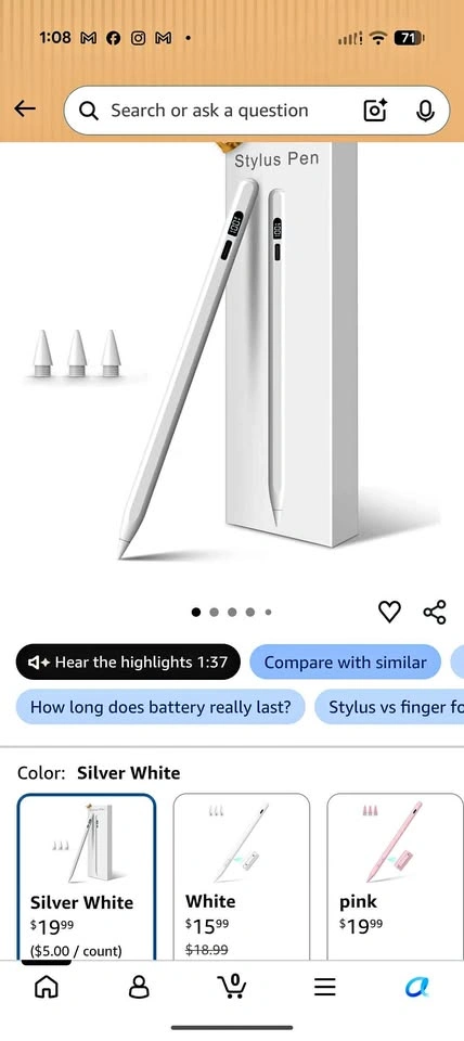 Stylus pencil for iOS and android