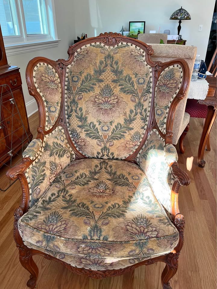 French Provincial Arm Chair, tall