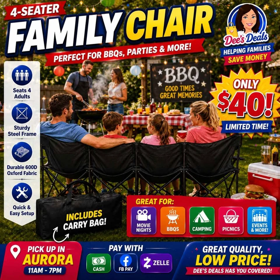 4 Seater Family Chairs BRAND NEW IN BOX ONLY $40