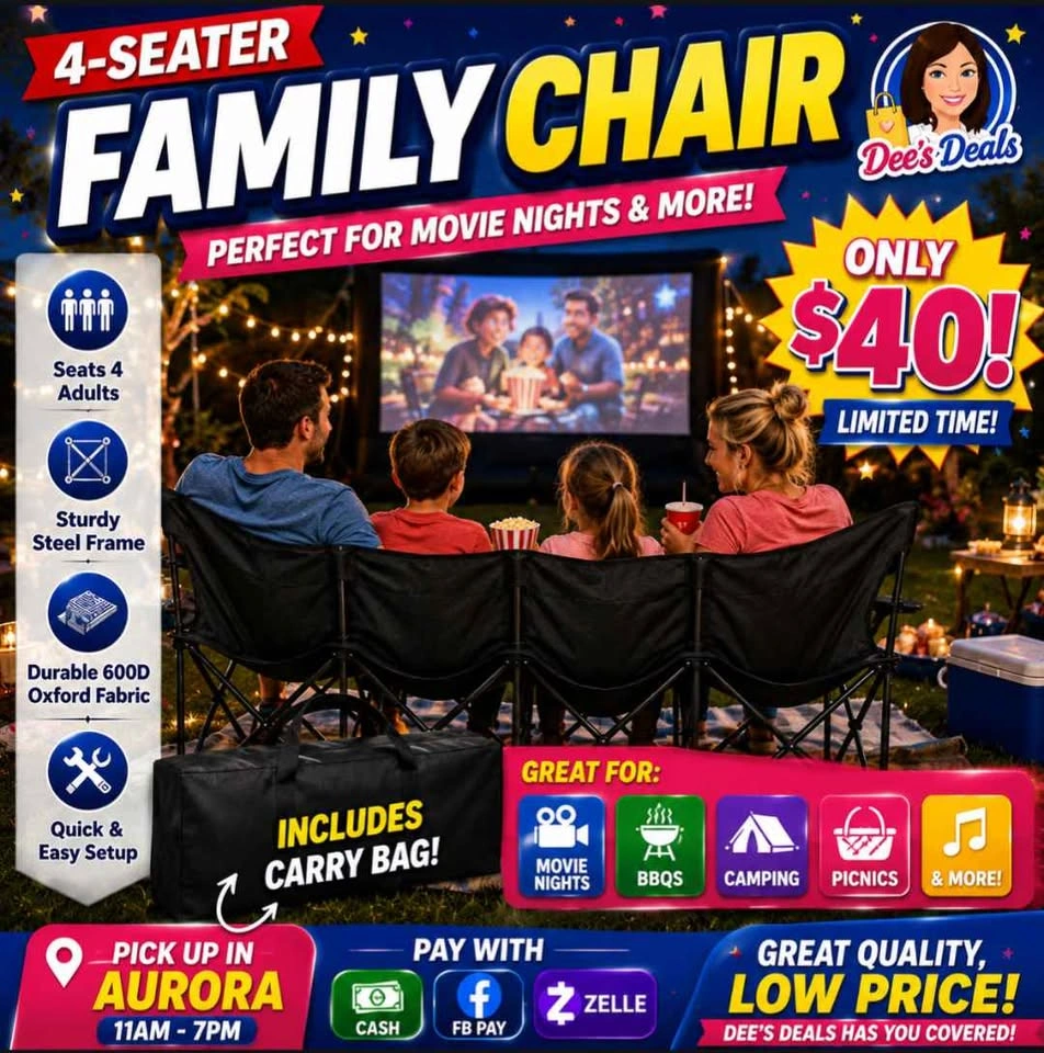 4 Seater Family Chairs BRAND NEW IN BOX ONLY $40 - photo 2