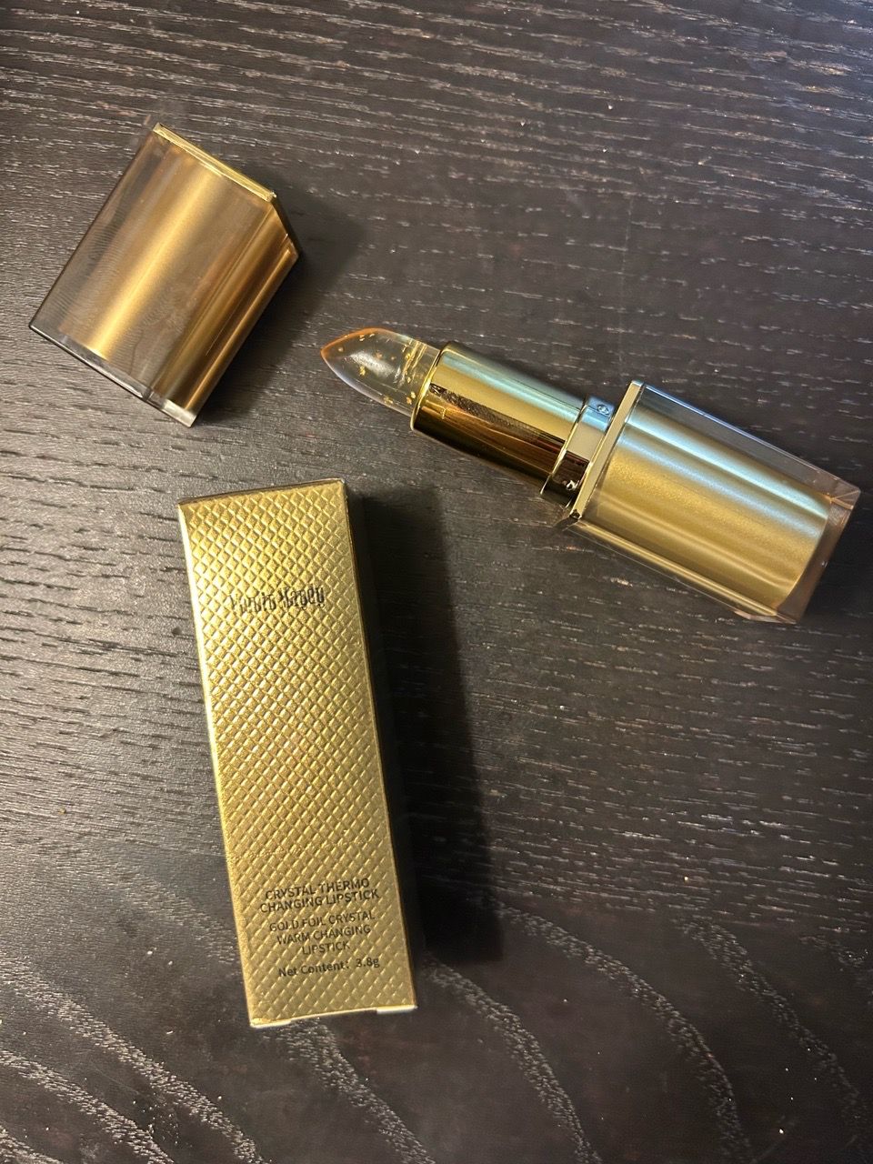 Crystal Thermo Changing Lipstick Gold Foil
