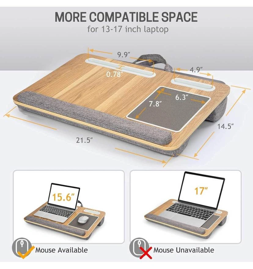 Brand New Lap Desk with Cushion, Wrist Rest & Mouse Pad - photo 4
