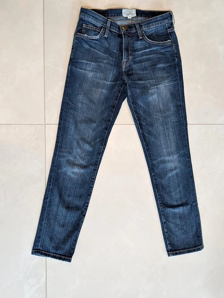 CURRENT/ELLIOTT The Fling Slim Boyfriend Jeans in Loved Wash - S