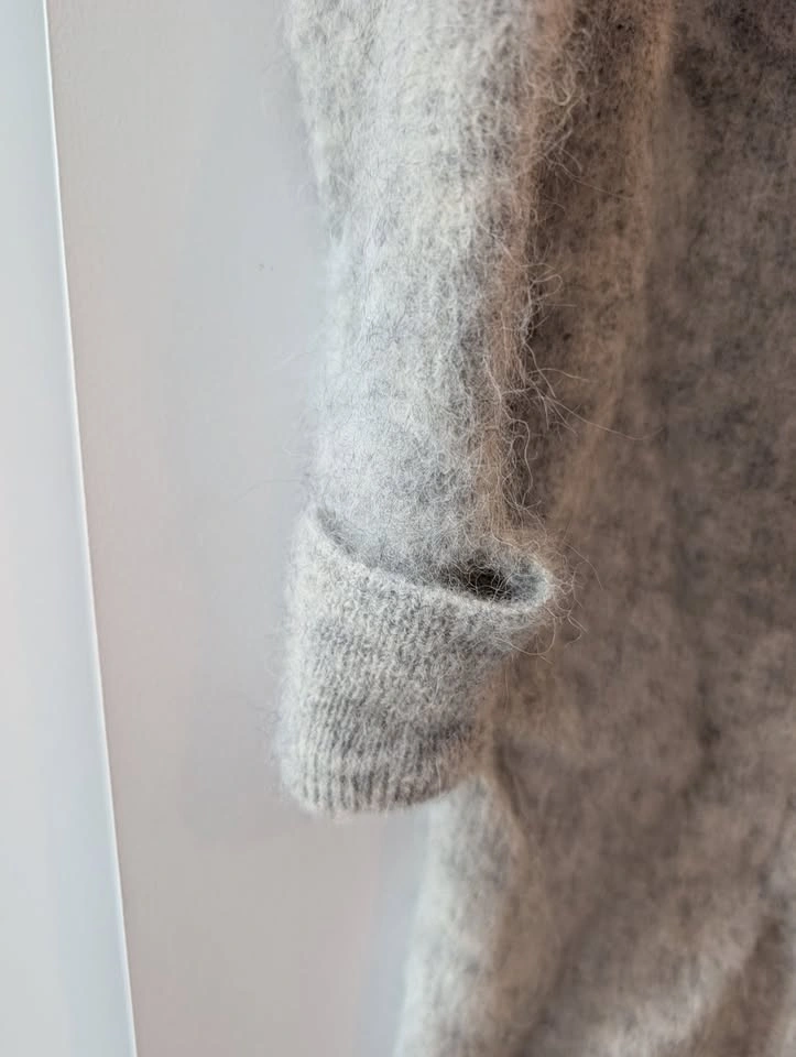 Cozy Heather Grey Oversized Longline Shawl Collar Cardigan - photo 2