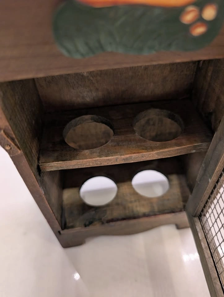 Vintage Rustic Wooden Egg House Cabinet Holder - photo 5