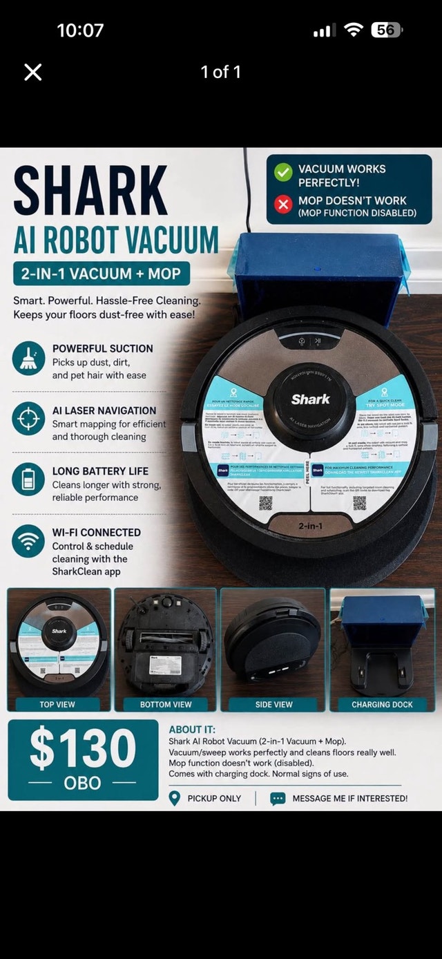Shark robot vaccum