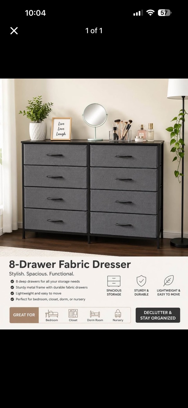 8-Drawer Fabric Dresser