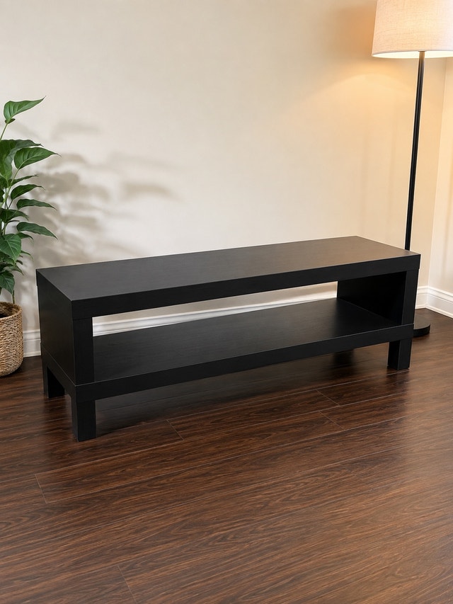 black console table