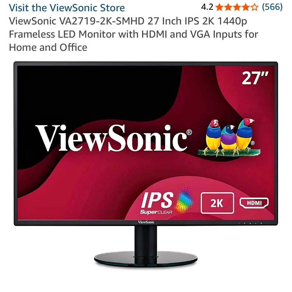 ViewSonic 27” 2K Monitor