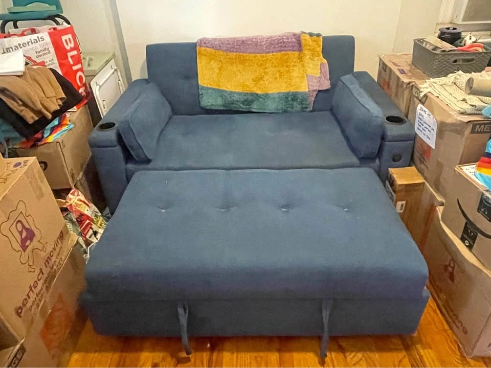 Blue Sleeper Sofa - photo 2