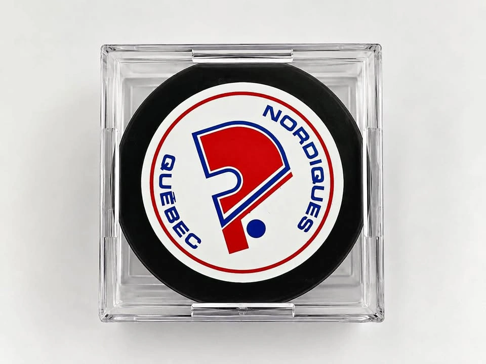 Vintage Quebec Nordiques Official Logo Hockey Puck