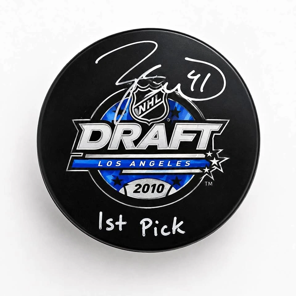 Taylor Hall Signed 2010 NHL Draft “1st Pick” Puck