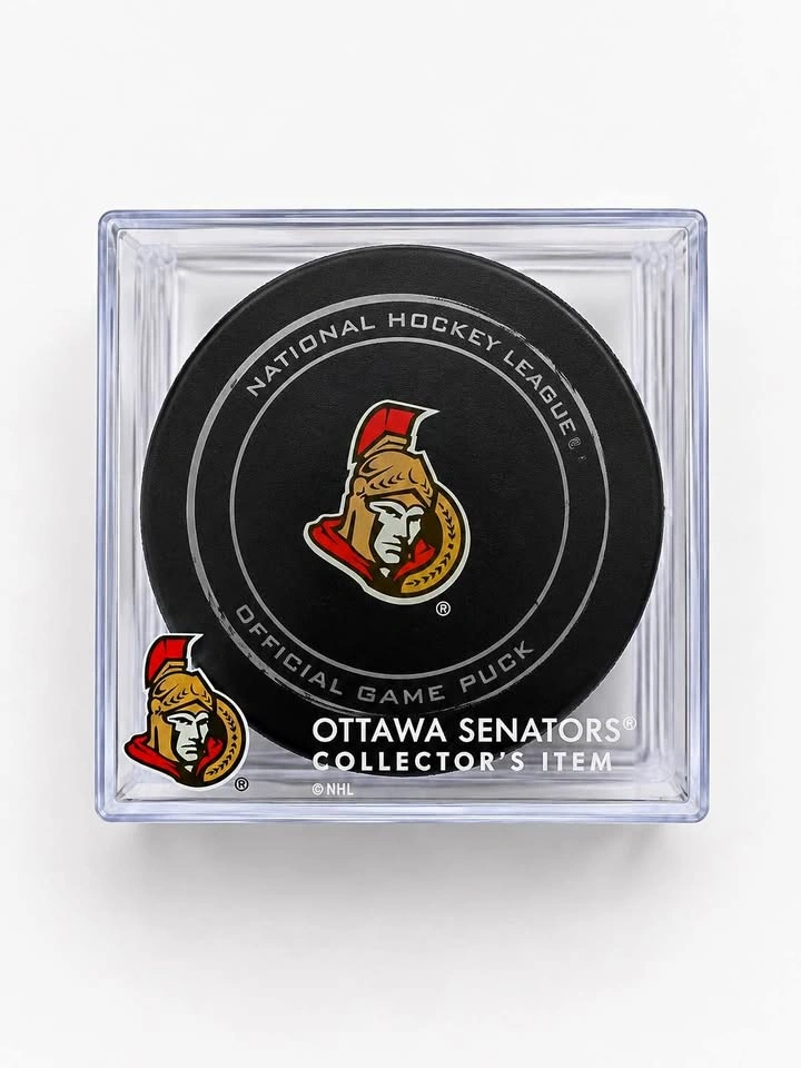 Mark Stone Goal Puck | 2014–15 Ottawa Senators Game Used