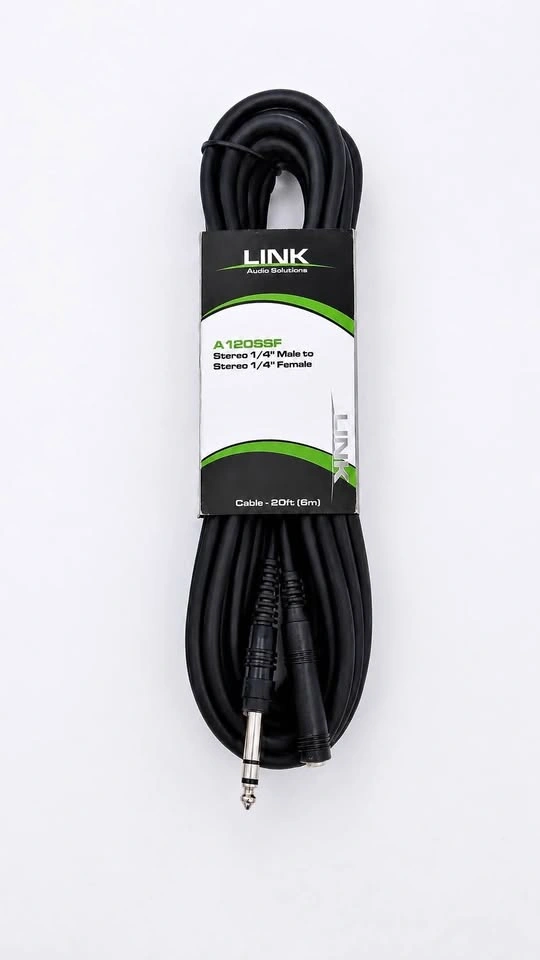 Audio Cable – 20ft 1/4” TRS Extension Cable