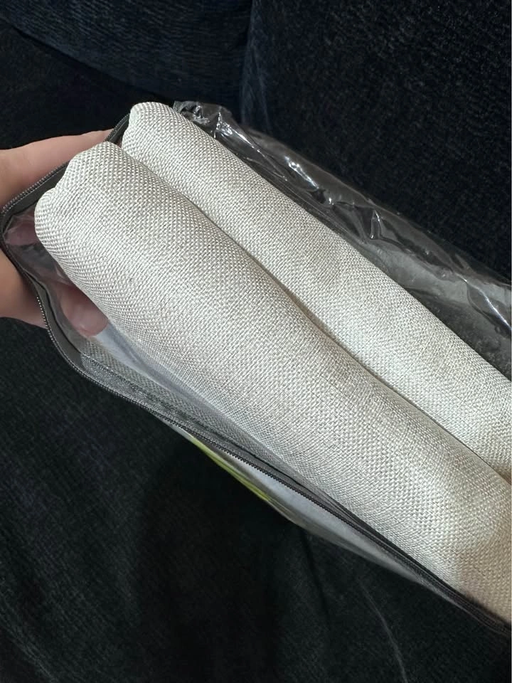 BRAND NEW Beige Faux Pinch Pleat Blackout Curtains - photo 2