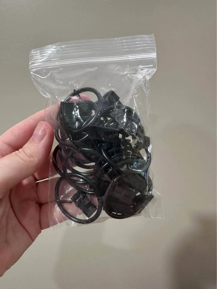 NEW Heavy Duty Black Metal Curtain Rings with Clips Hooks - photo 5