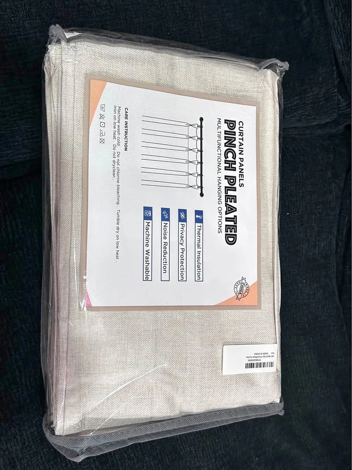 NEW 90” Real Pinch Pleated Blackout Curtains