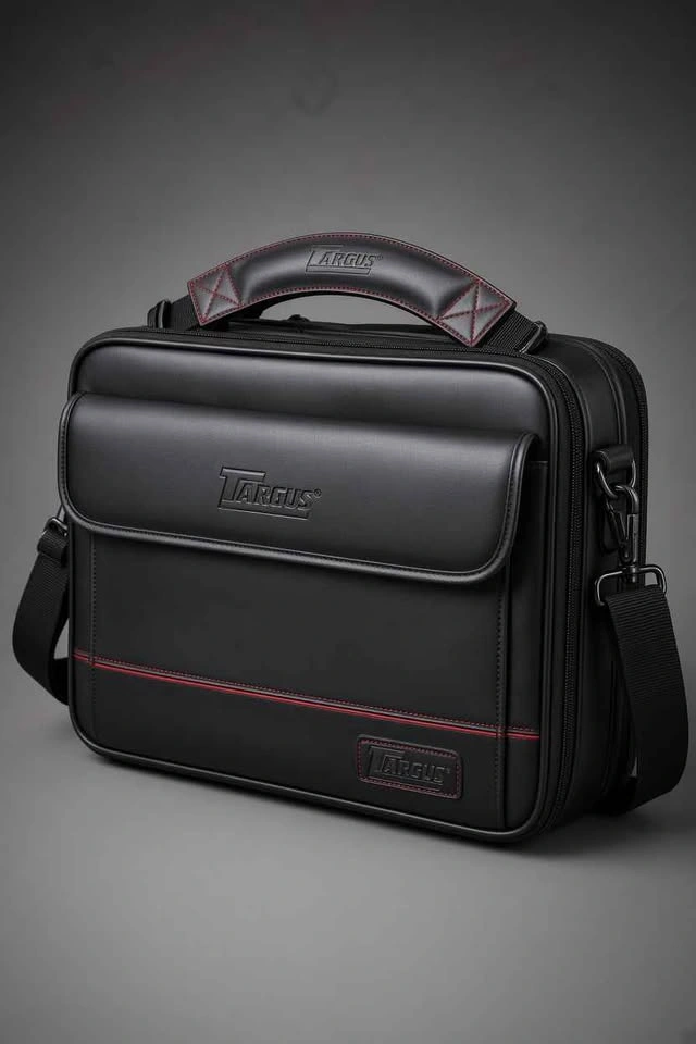 Targus Premium leather Laptop Briefcase / Business Bag – Black