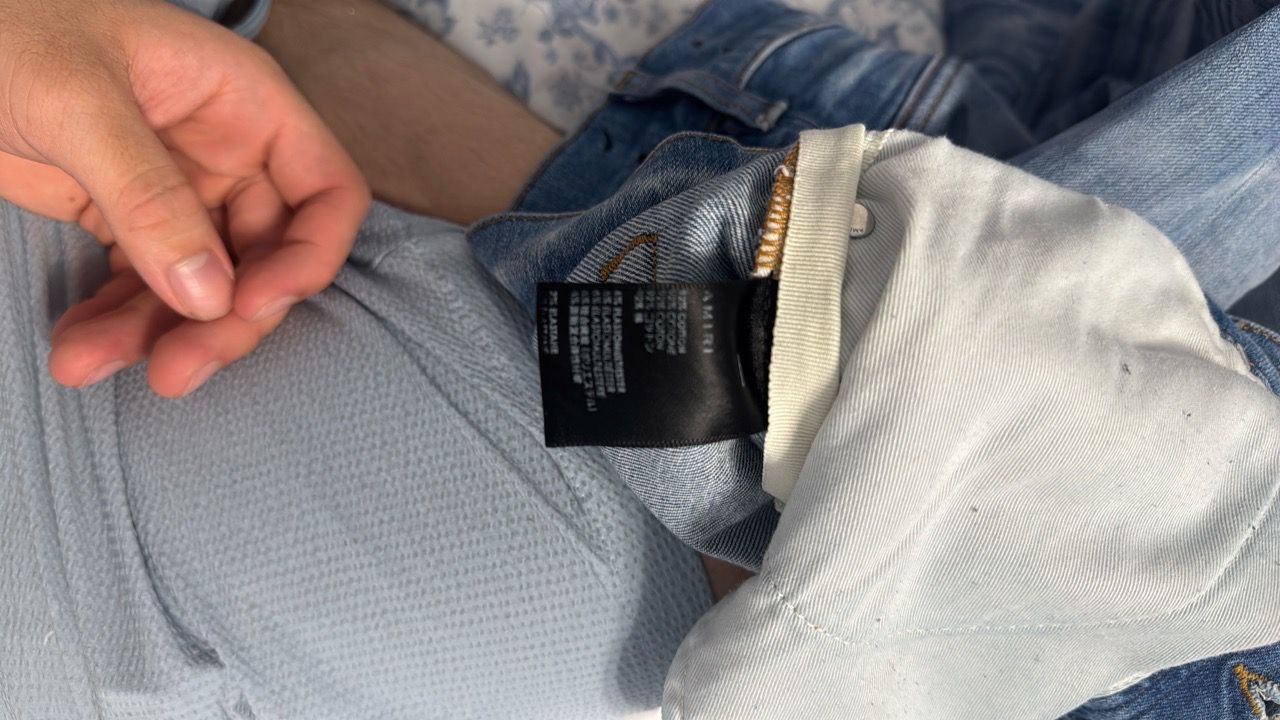 Amiri Stack Jeans Honeycomb Indigo - photo 5