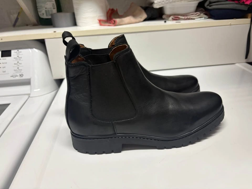 NEW Jack Morgan Black Leather Chelsea Boots – Lug Sole – US MEN - photo 2