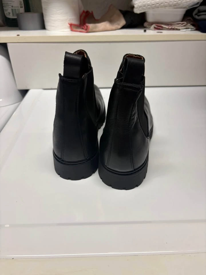 NEW Jack Morgan Black Leather Chelsea Boots – Lug Sole – US MEN - photo 4
