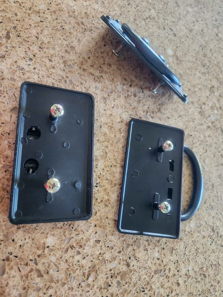 3 Black Mission Style Drawer Pulls - photo 2