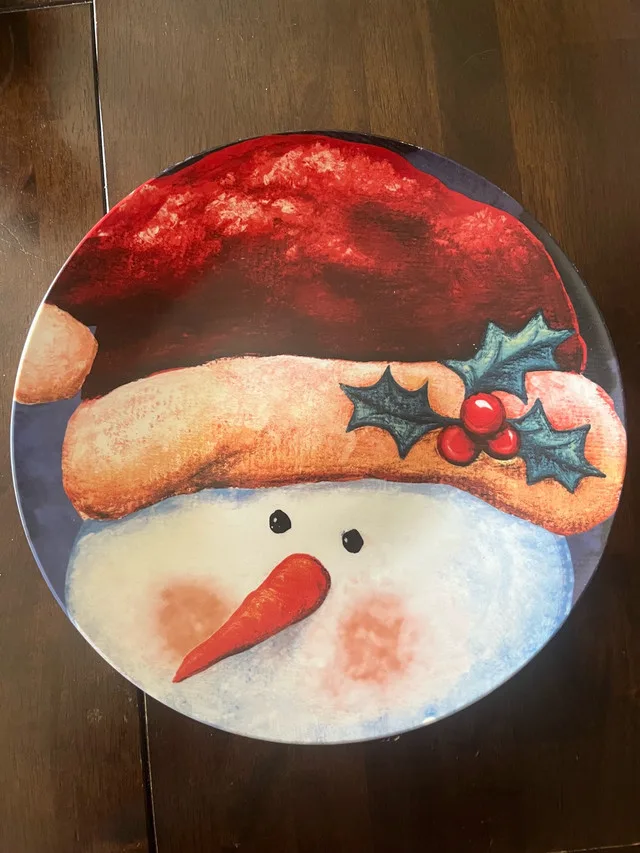 12” Snowman plate thumbnail