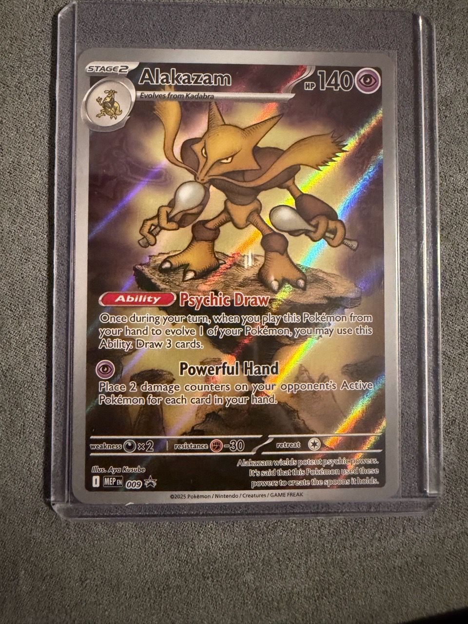Alakazam Holo Pokémon Card 009