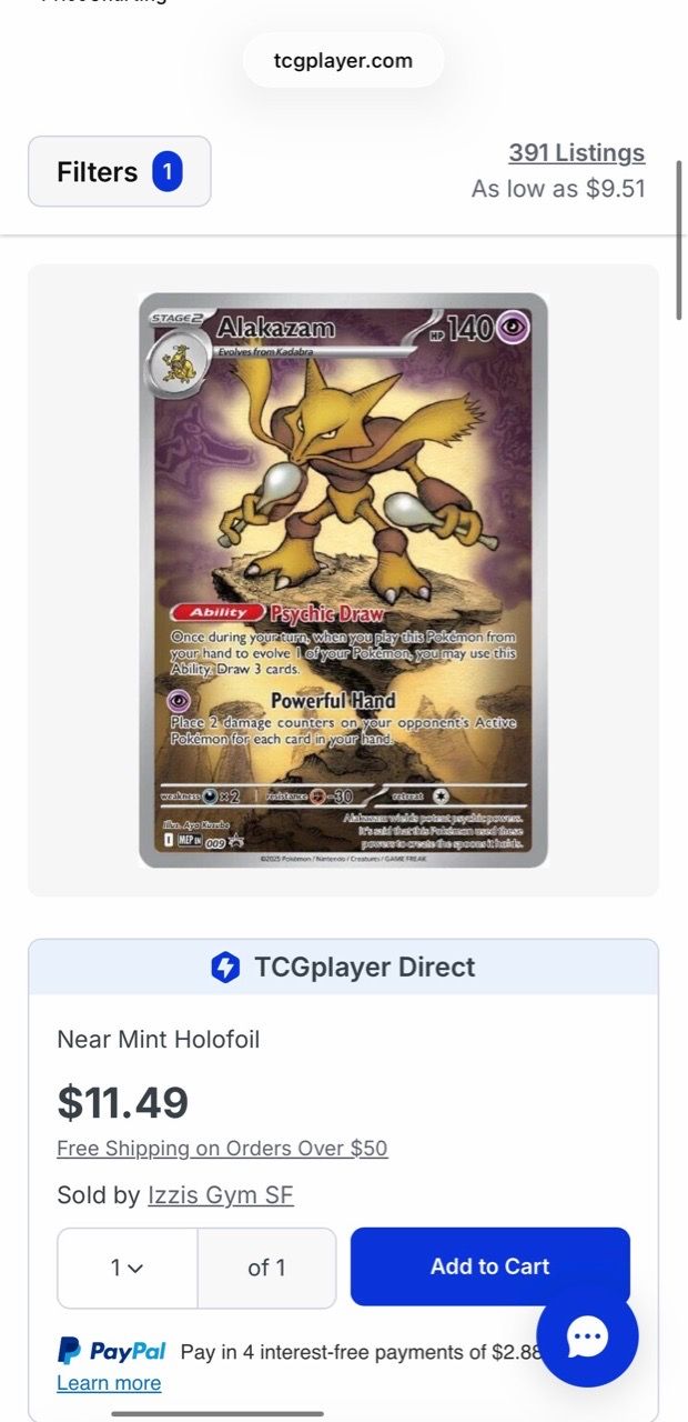 Alakazam Holo Pokémon Card 009 - photo 3
