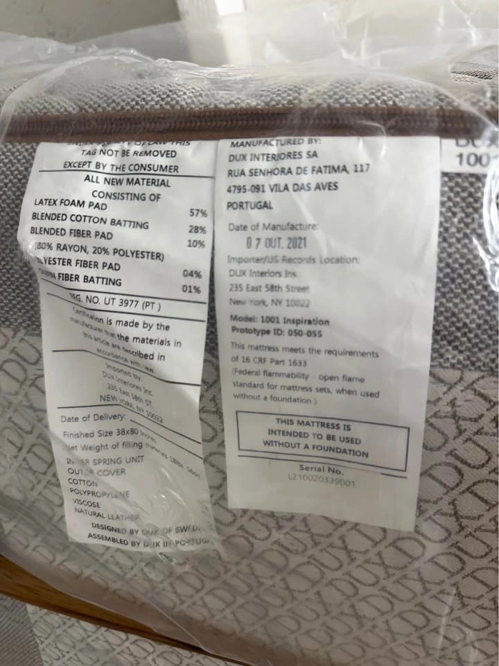 Brand New DUX 1001 Queen Luxury Bed Set - photo 2