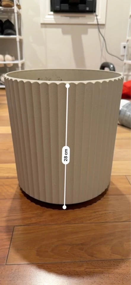 Fluted Planter with Wood Stand - photo 4