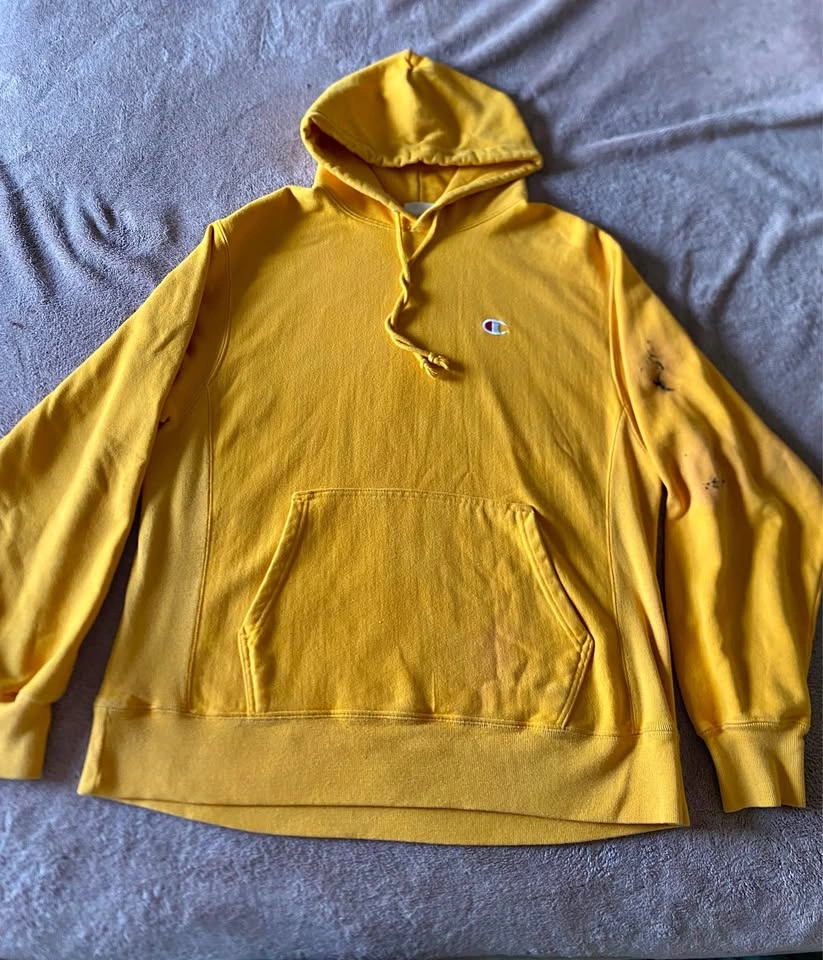 Champion Yellow Hoodie — Upcycle/Scrap