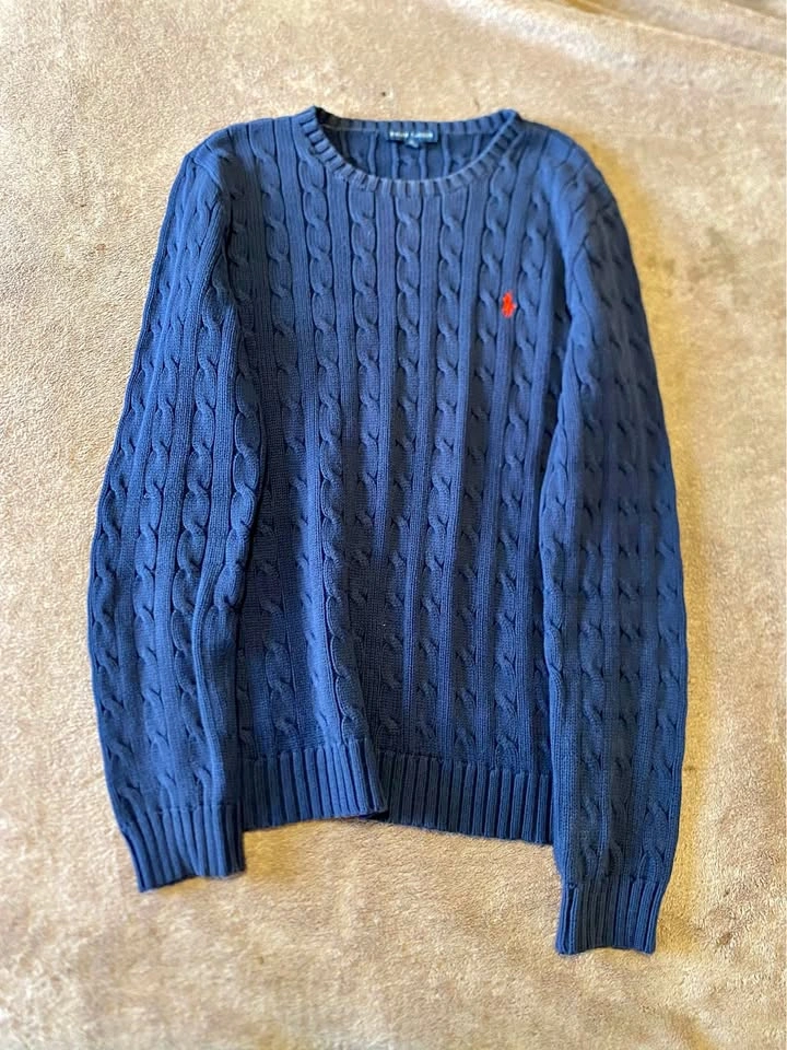 Mens Ralph Lauren Cable-Knit Sweater - L