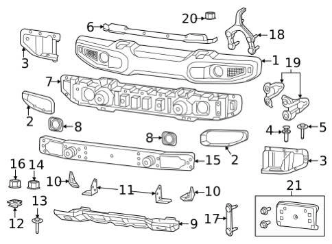 Jeep Gladiator front bumper & components (full assembly) - photo 5
