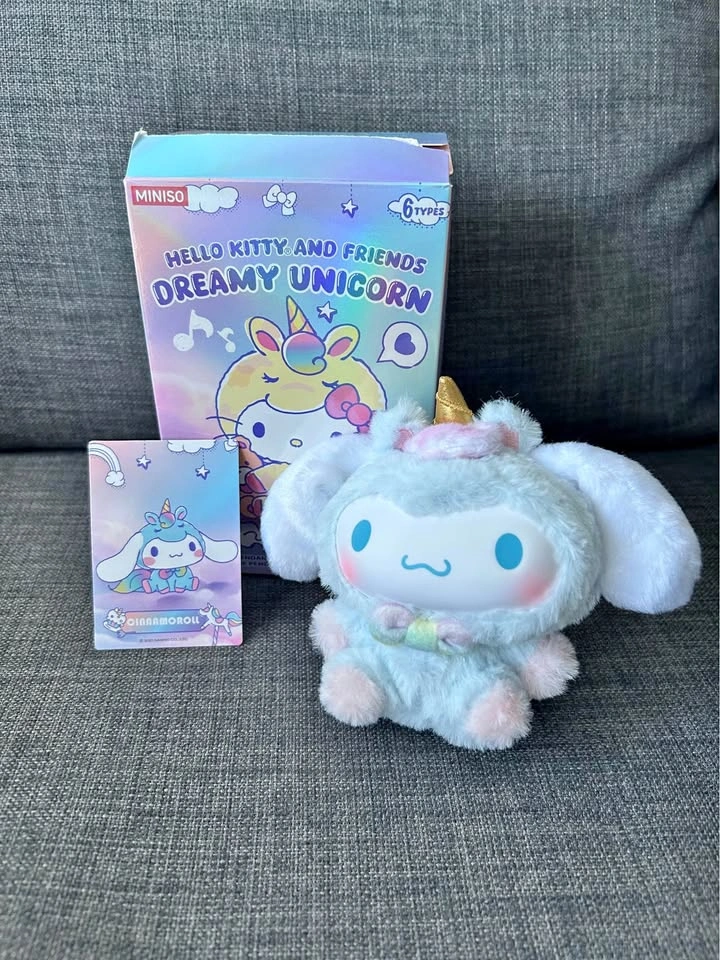 Hello Kitty & Friends - Dreamy Unicorn - Cinnamoroll Plush Keych