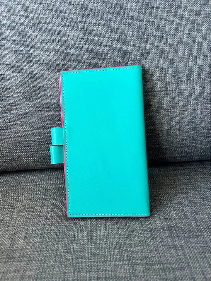 Teal & Pink Leather Passport Holder - photo 3