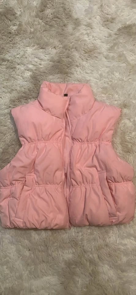Divided by H&M Women’s Medium Pink Cropped Puffer Vest - photo 3