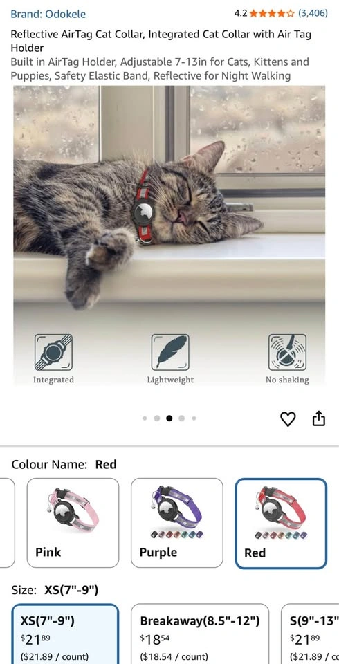 Cat Collar with Air Tag Holder - photo 4
