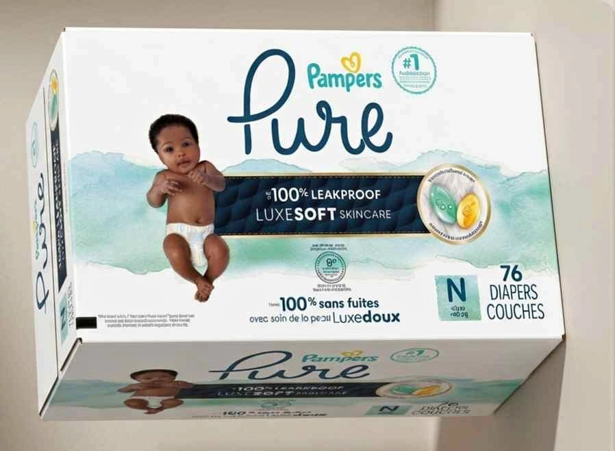 Pampers Pure Protection Diapers Size N 76 Count