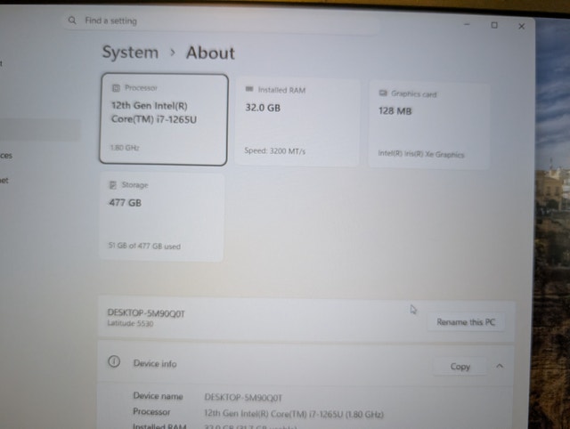 Dell Latitude 5530 12th gen i7/32gb RAM/512GB SSD/Touchscreen - photo 2