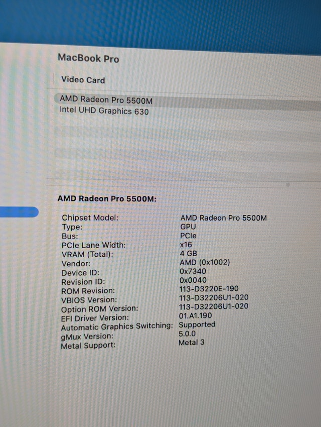 Macbook PRO 16" (2019) i9/32GB/1TB SSD/Rx 5500M - photo 5