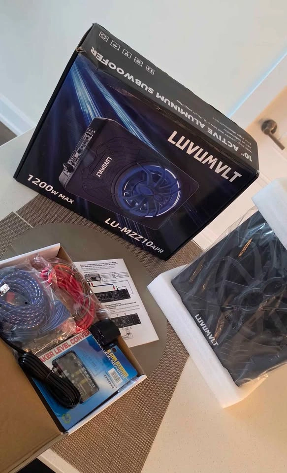 1200W 10" Slim Under-Seat Powered Subwoofer with Built-In Amp - photo 2