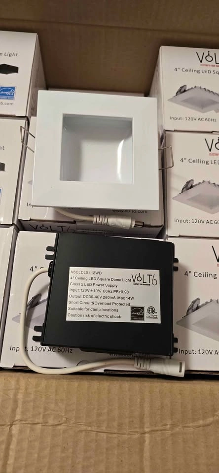Volt6 4" Square LED Ceiling pot Light - White - photo 2