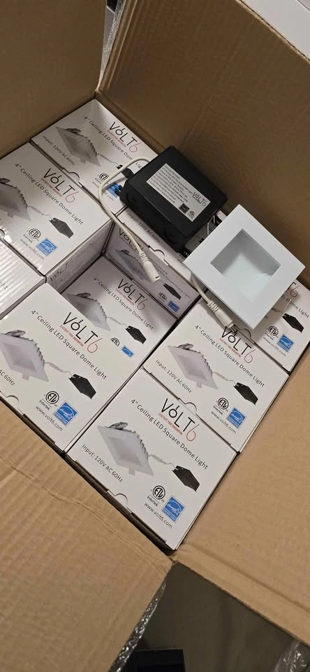 Volt6 4" Square LED Ceiling pot Light - White - photo 5