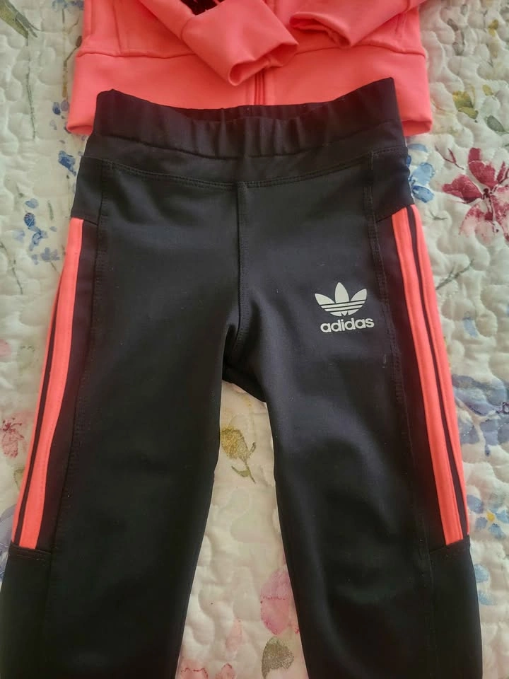Adidas girls 3T Tracksuit Hoodie and Leggings Set - photo 3