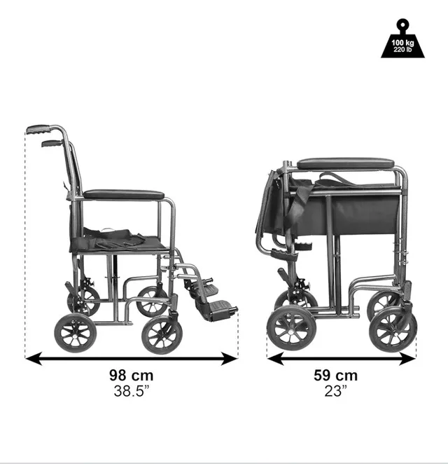 PEPE Mobility Transport Wheelchair (Narrow Seat 15") image indicator(3)