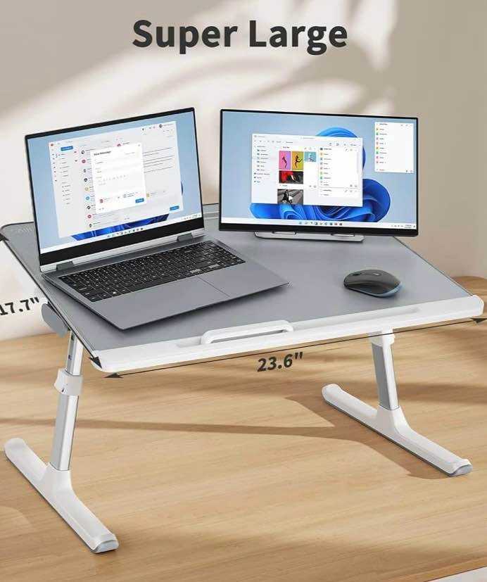 X-Large Adjustable Laptop Bed Tray Desk - Foldable Stand - photo 3