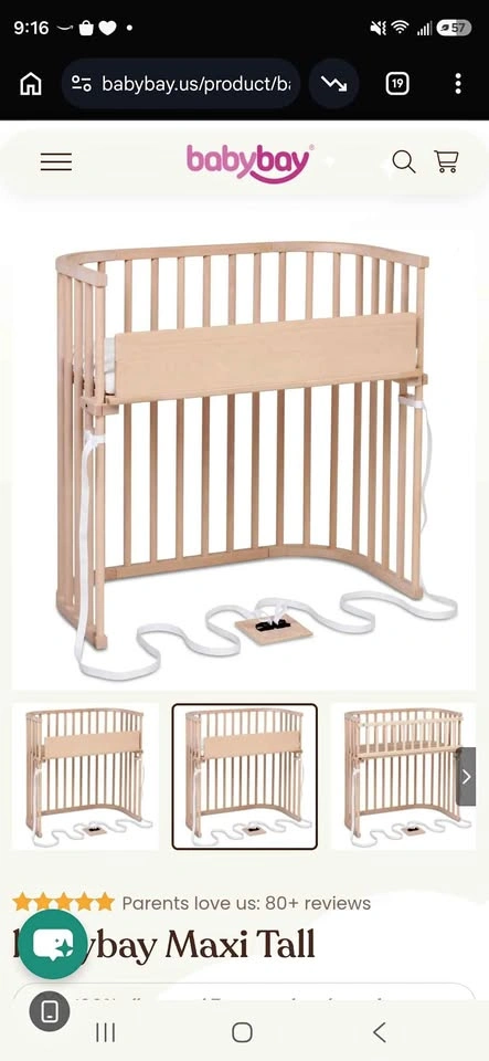 Babybay Cosleeper/Bedside Crib