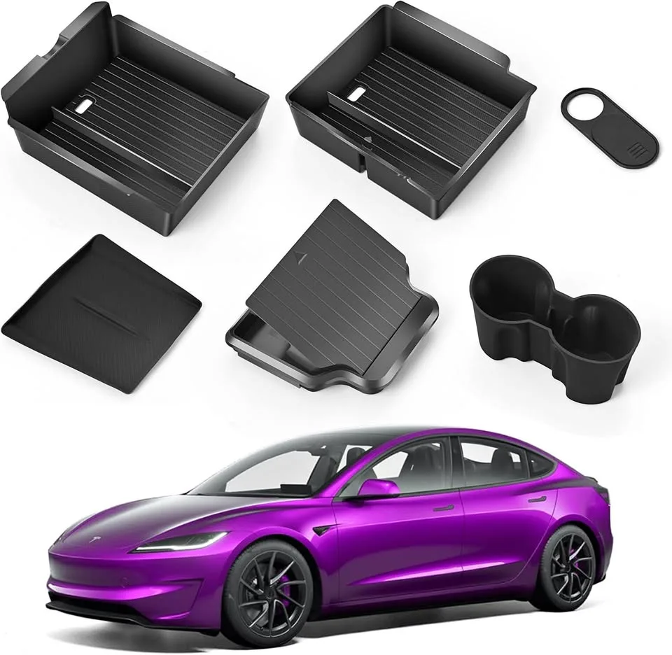 (6 PCS) Center Console Organizer Tray for Tesla Model Y thumbnail